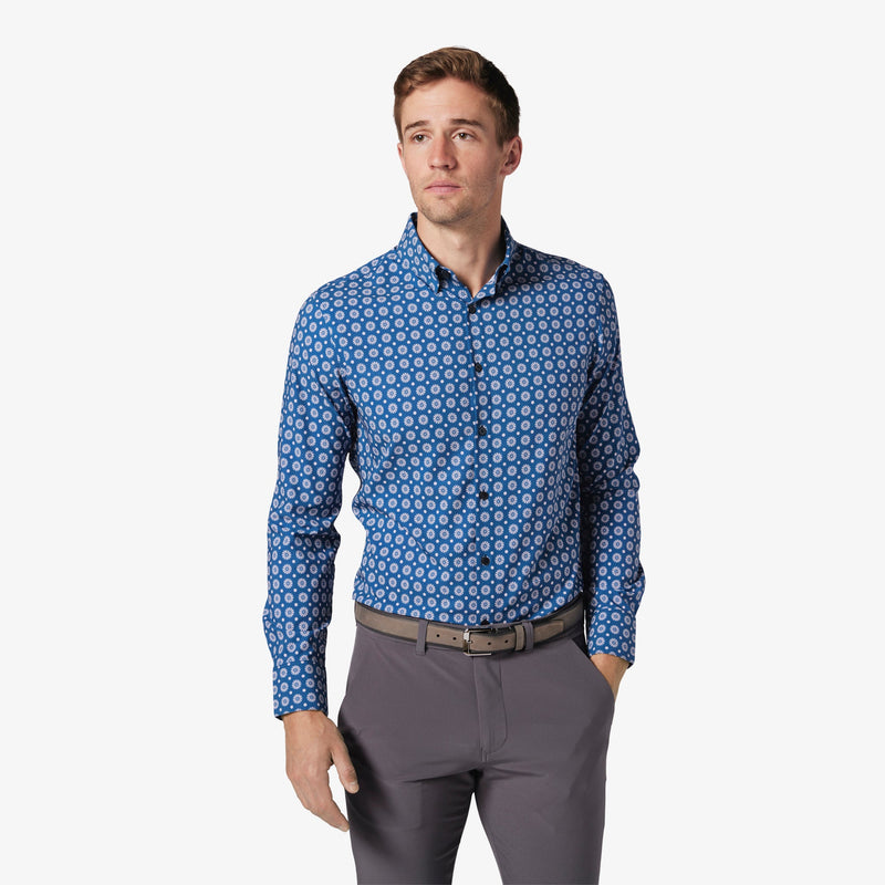 Monaco Dress Shirt - Navy Blazer Floral Print, featured product shot