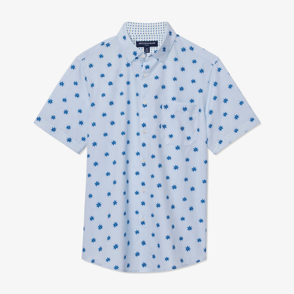Leeward Short Sleeve - Skyway Floral Dot&nbsp;Print, fabric swatch closeup