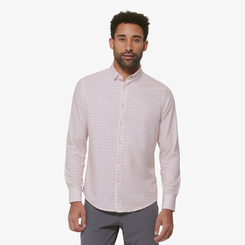 Leeward No Tuck Dress Shirt - Prairie Sunset Abstact Geo, featured product shot