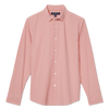 Leeward No Tuck Dress Shirt - Tea Rose Micro Gingham, fabric swatch closeup