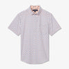 Leeward Short Sleeve - White Floral Print, fabric swatch closeup