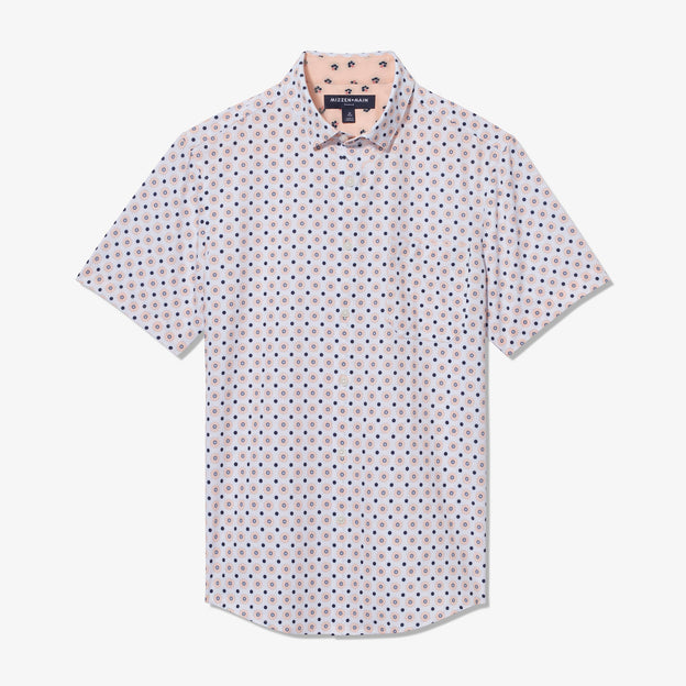 White Floral Print Close-up/Swatch