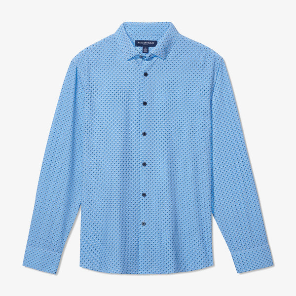 Leeward No Tuck Dress Shirt - Provence Foulard Print, fabric swatch closeup