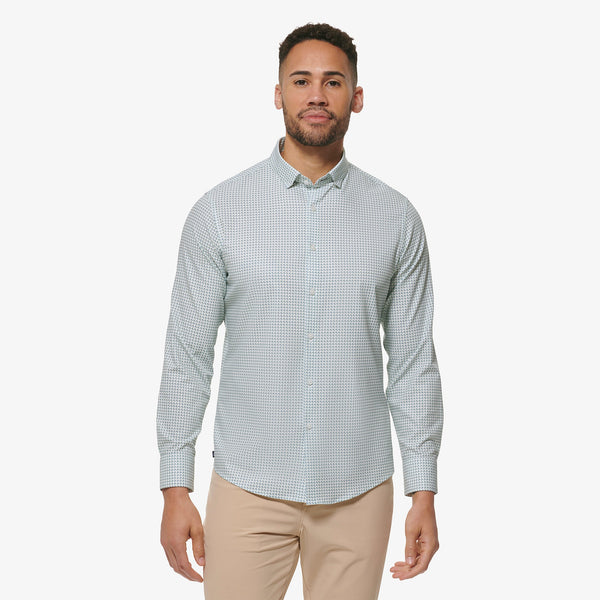 Leeward No Tuck Dress Shirt - Resada Geo Twill&nbsp;Print, featured product shot