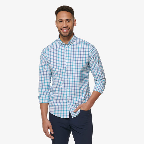 Leeward No Tuck Dress Shirt - White Windowpane, featured product shot