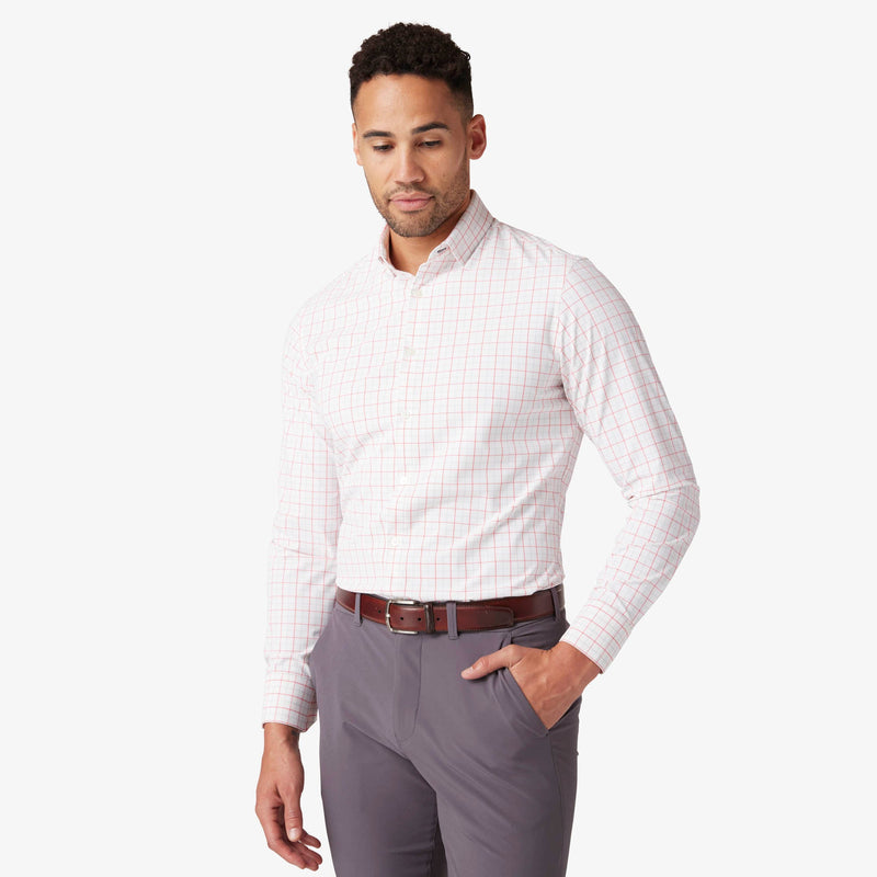 Leeward Dress Shirt - White Danbury Plaid, featured product shot