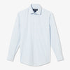 Leeward Dress Shirt - Bel Air Blue Banker Stripe, fabric swatch closeup