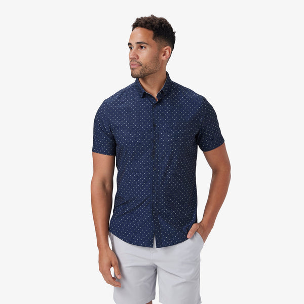 Leeward Short Sleeve - Navy Polka Dot, featured product shot