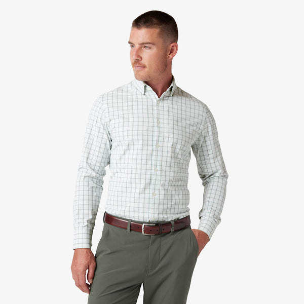 Leeward Dress Shirt - Sky Hampton Plaid, featured product shot