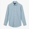 Leeward Dress Shirt - Deep Sea Oaklawn Plaid, fabric swatch closeup