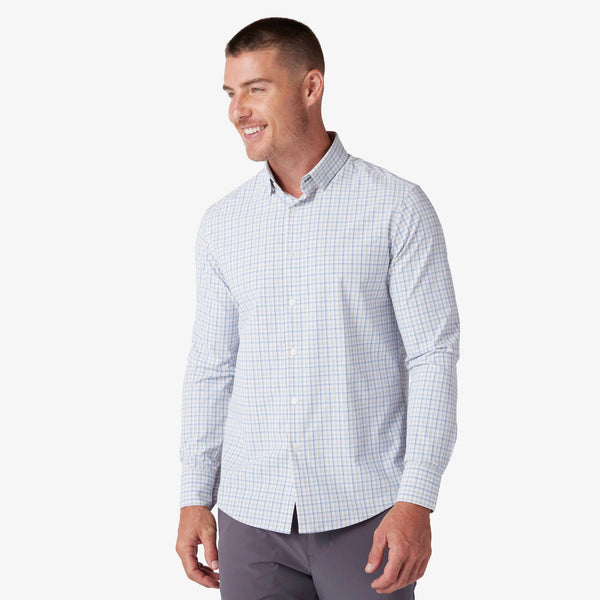 Leeward No Tuck Dress Shirt - Sand Ludlow Plaid, featured product shot