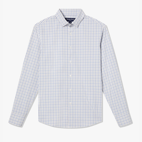 Leeward No Tuck Dress Shirt - Sand Ludlow Plaid, fabric swatch closeup