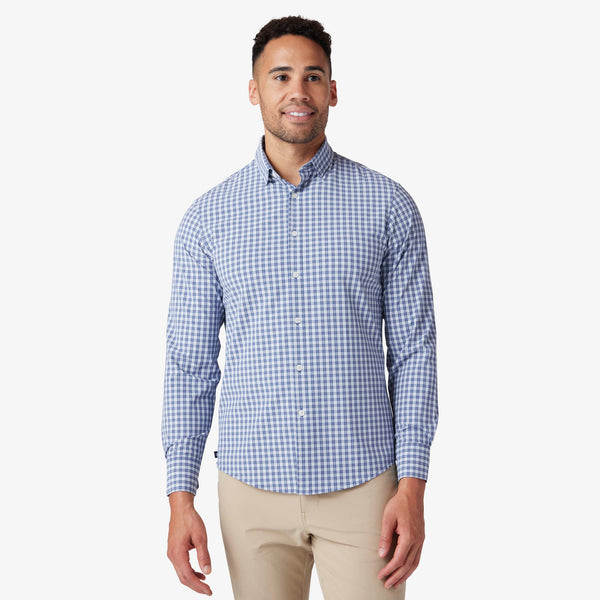 Leeward No Tuck Dress Shirt - Coastal Fjord Belmont&nbsp;Plaid, featured product shot