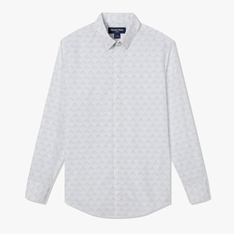Leeward Dress Shirt - White Ombre Diamond, featured product shot