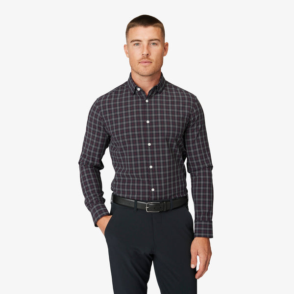 Leeward Dress Shirt - Black Dallas Plaid, featured product shot