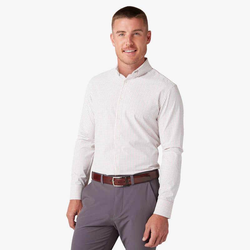 Leeward Dress Shirt - White Manor Plaid, featured product shot