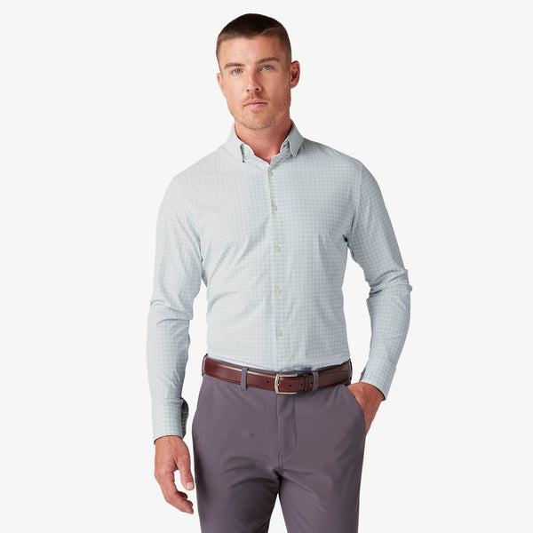 Monaco Dress Shirt - Aluminum Richmond Plaid, featured product shot