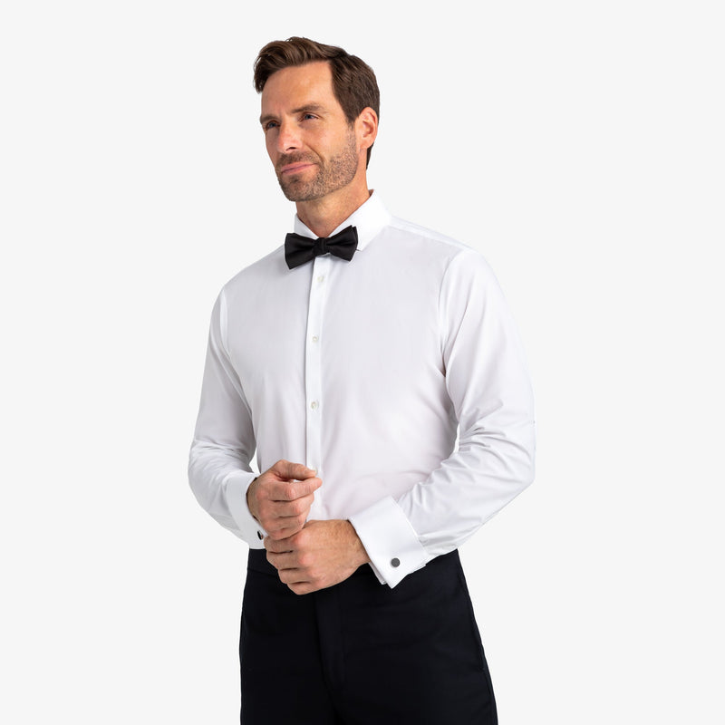 Leeward Tux Dress Shirt - White Solid, featured product shot