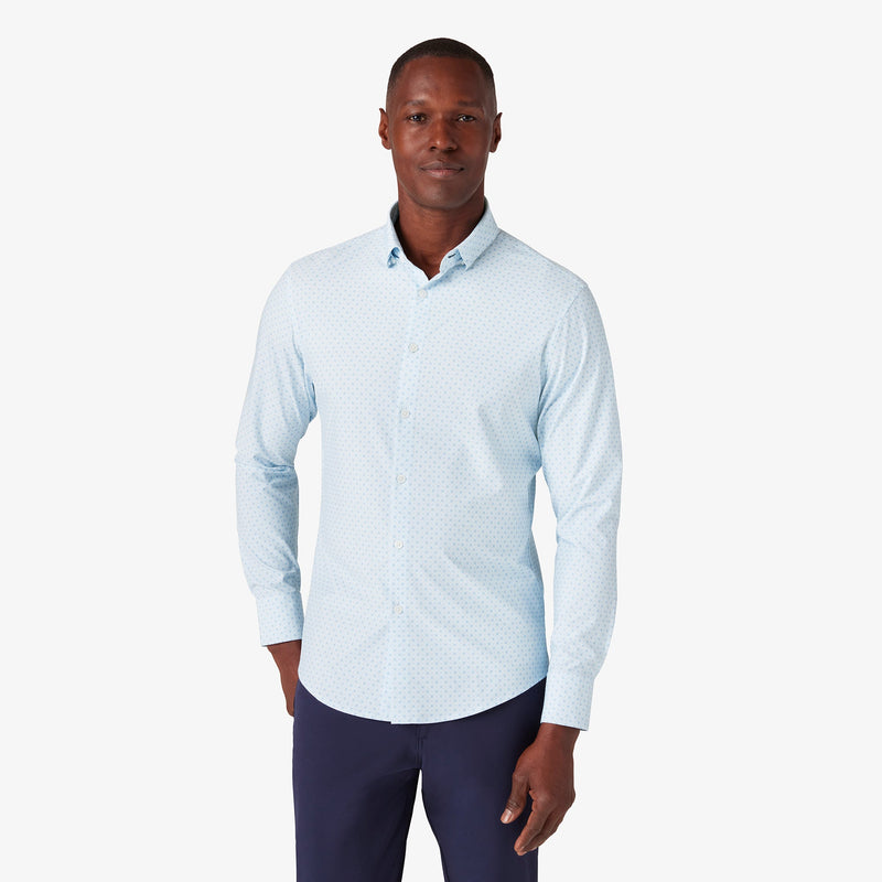 Leeward No Tuck Dress Shirt - Sky Medallion Geo, featured product shot