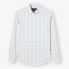 Leeward No Tuck Dress Shirt - White Casita Plaid, fabric swatch closeup