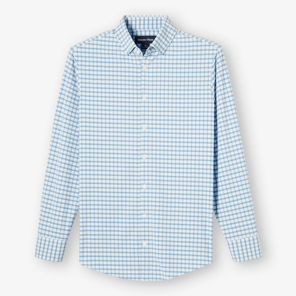 Monaco Dress Shirt - Carolina Valencia Plaid, fabric swatch closeup