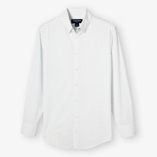 Leeward Dress Shirt - Sky Pyramid, fabric swatch closeup