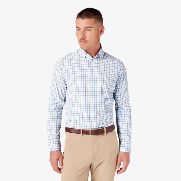 Leeward Dress Shirt - White Polk Plaid, featured product shot