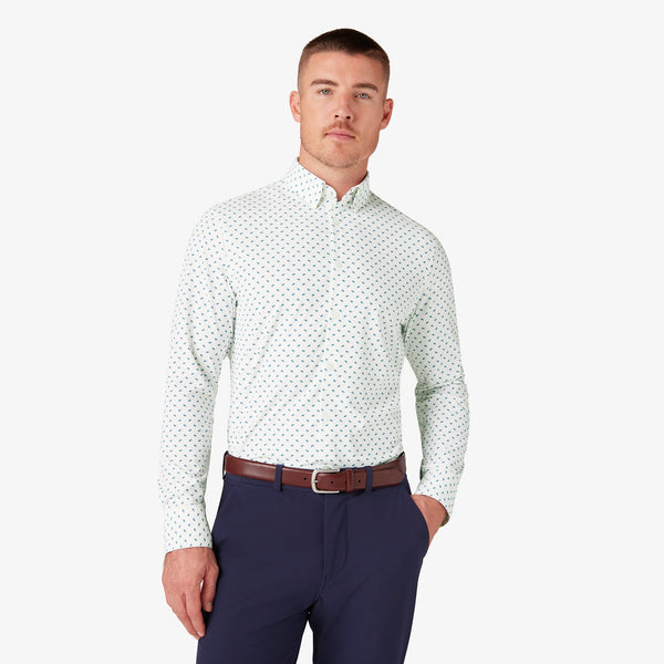 Monaco Dress Shirt - Poseidon Squares, featured product shot