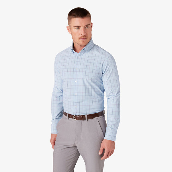 Leeward Dress Shirt - Sky Rodeo Plaid, featured product shot