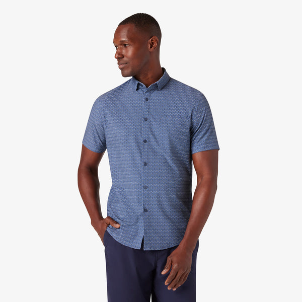 Leeward Short Sleeve - Coastal Fjord Fern&nbsp;Geo, featured product shot