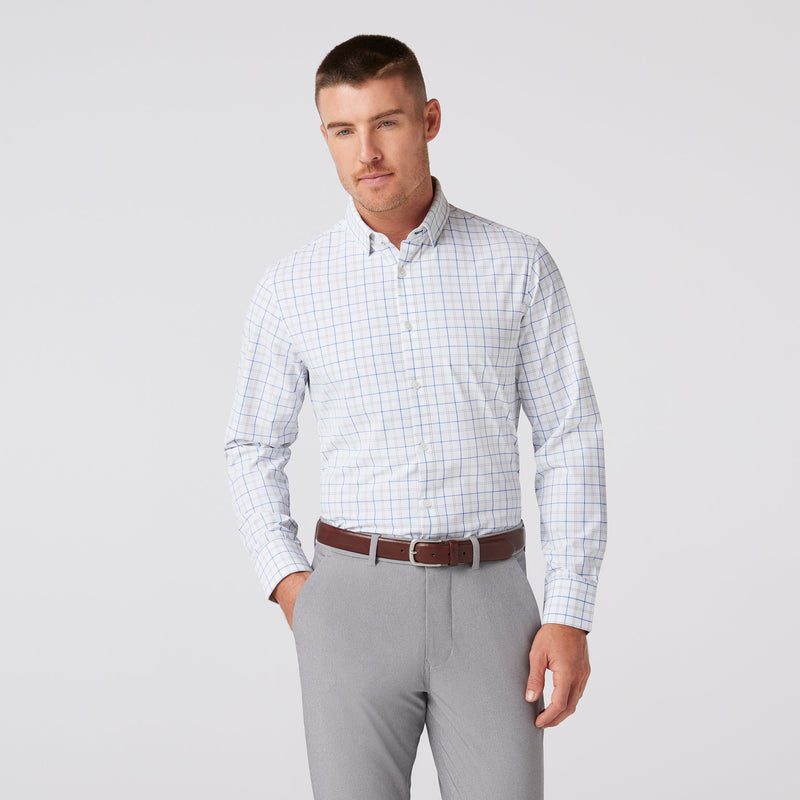 Leeward Dress Shirt - White Brannon Plaid, featured product shot