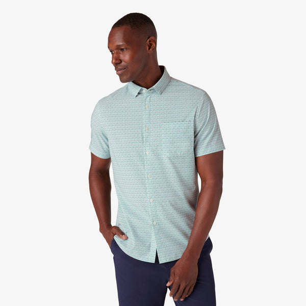 Leeward Short Sleeve - Nile Blue Triple&nbsp;Dot, featured product shot
