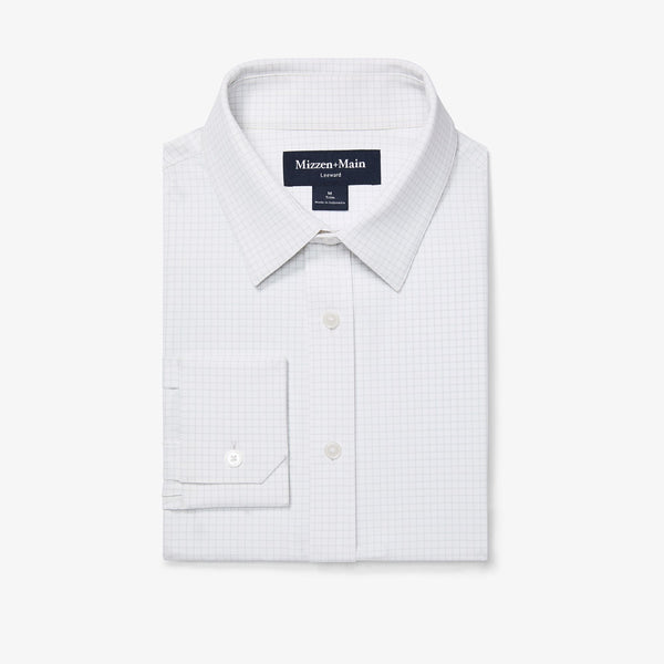 Leeward Formal Dress Shirt - Aluminum Bennett Check, featured product shot