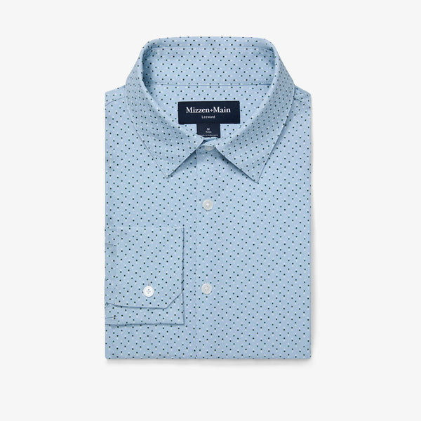 Leeward Dress Shirt - Steel Blue Multi Micro&nbsp;Dot, featured product shot