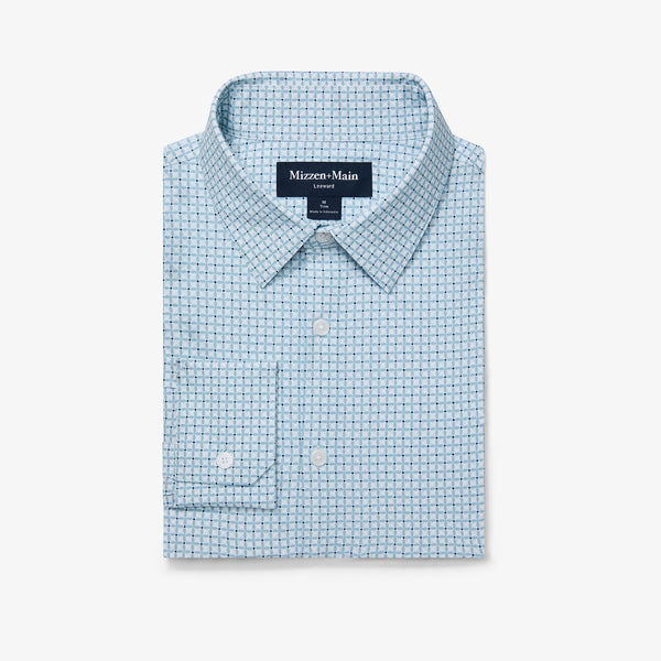 Leeward Dress Shirt - Steel Blue Tonal&nbsp;Texture, featured product shot
