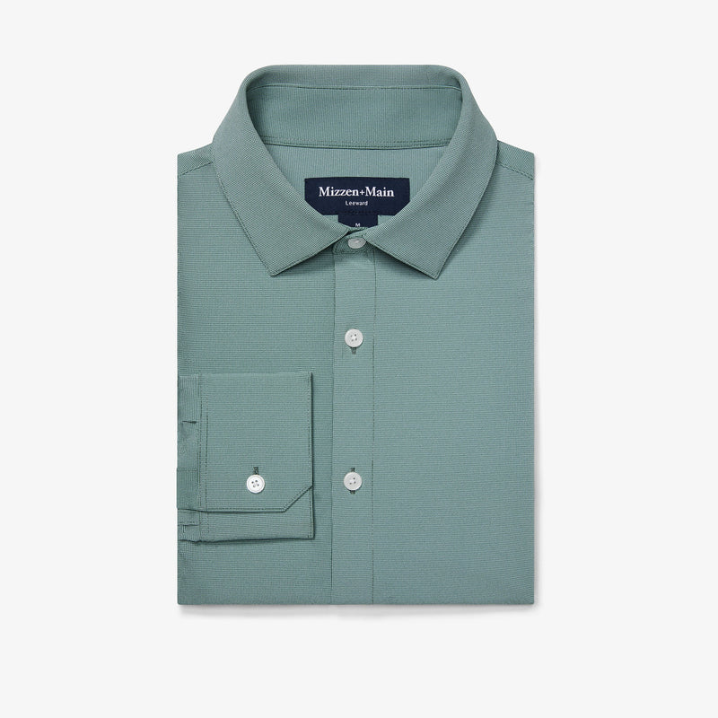 Leeward Dress Shirt - Hunter Green Straton Check, featured product shot