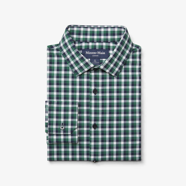 Leeward Dress Shirt - Hunter Green Dylan&nbsp;Plaid, featured product shot