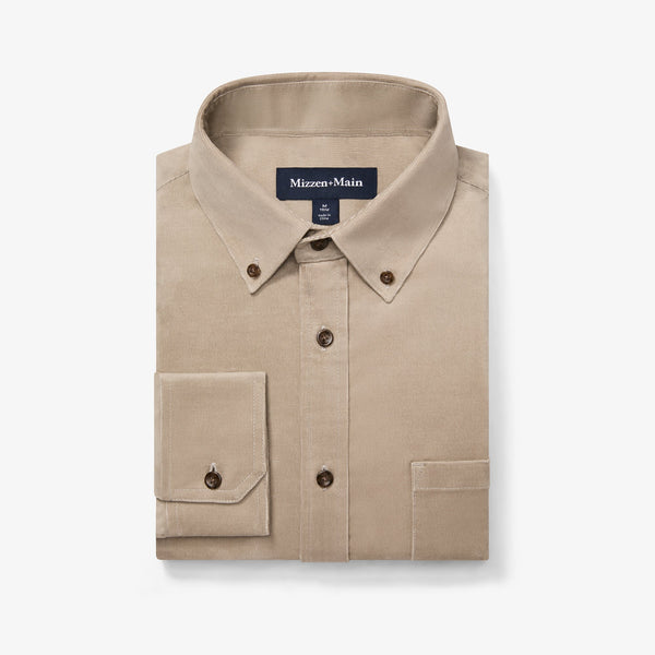 Jackson Corduroy Shirt - Khaki Solid, featured product shot