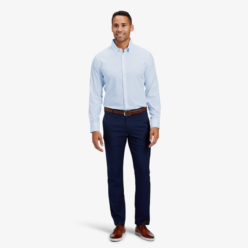 Leeward Dress Shirt - Light Blue Solid, lifestyle/model