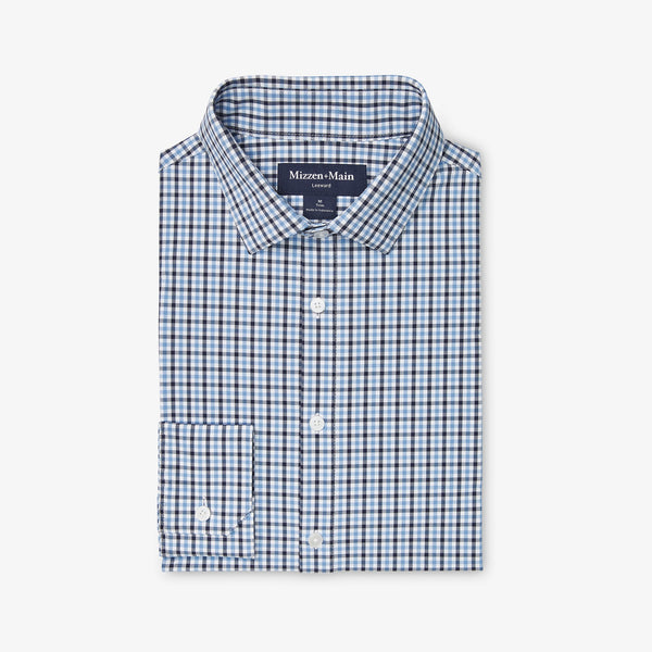Leeward Dress Shirt - Navy Oaklawn Plaid, featured product shot