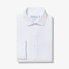 Leeward Tux Dress Shirt - White Solid, fabric swatch closeup