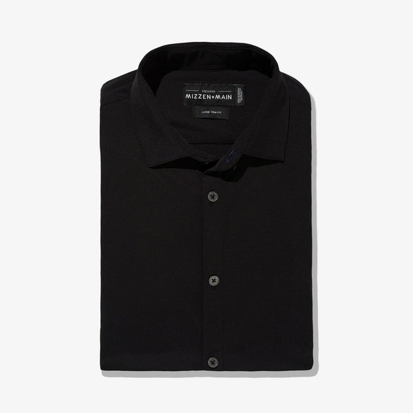Leeward Dress Shirt - Black Solid, lifestyle/model photo
