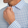 Leeward Dress Shirt - Light Blue Gingham, lifestyle/model photo