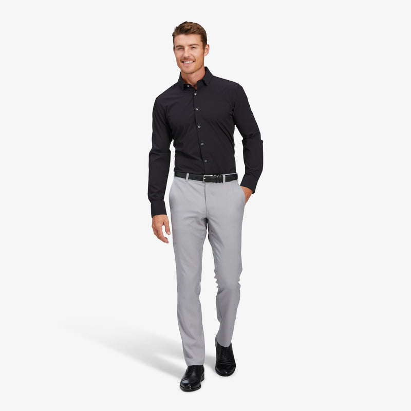 Leeward Dress Shirt - Black Solid, lifestyle/model