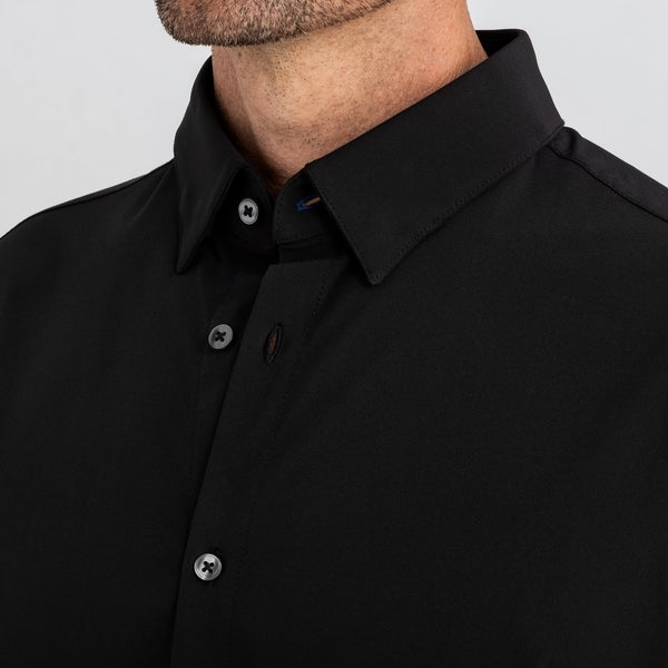 Leeward Short Sleeve - Black Solid, lifestyle/model photo