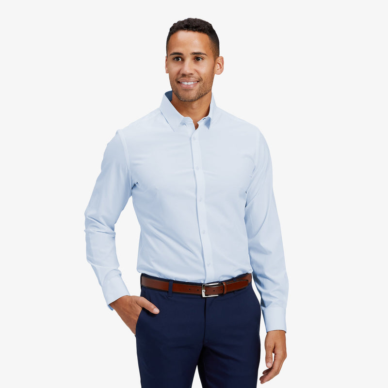 Leeward Dress Shirt - Light Blue Solid, lifestyle/model