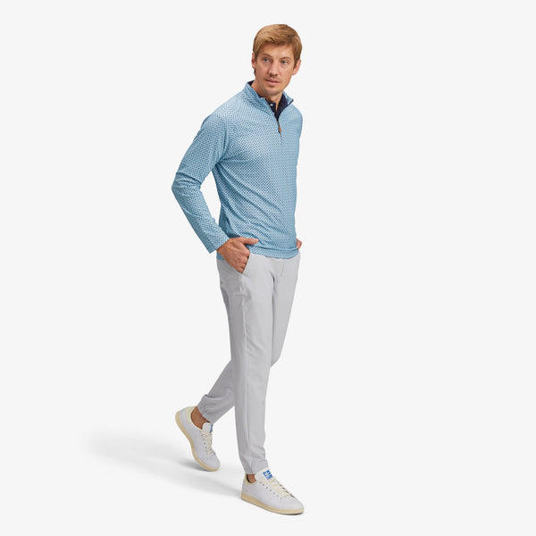 Clubhouse Quarter Zip - Navy Aqua Geo&nbsp;Print, lifestyle/model photo