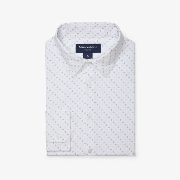 Leeward Dress Shirt - White Dot Geo, featured product shot