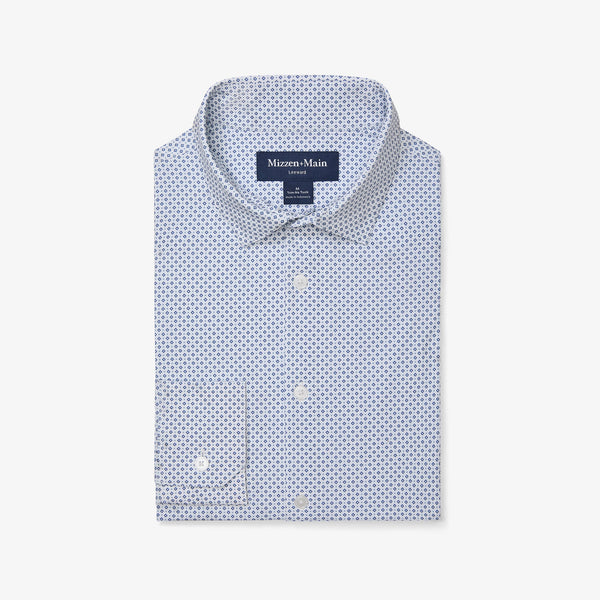 Leeward No Tuck Dress Shirt - Coastal Fjord Diamond&nbsp;Mosaic, featured product shot