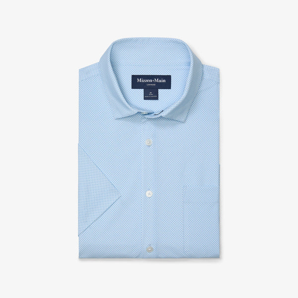 Leeward Short Sleeve - Light Blue Pressed&nbsp;Diamond, featured product shot